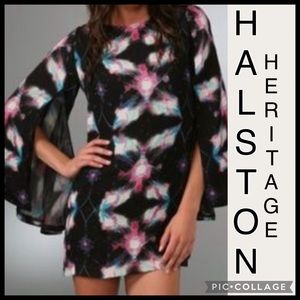 Halston Heritage 100% Silk Mini Shift Dress